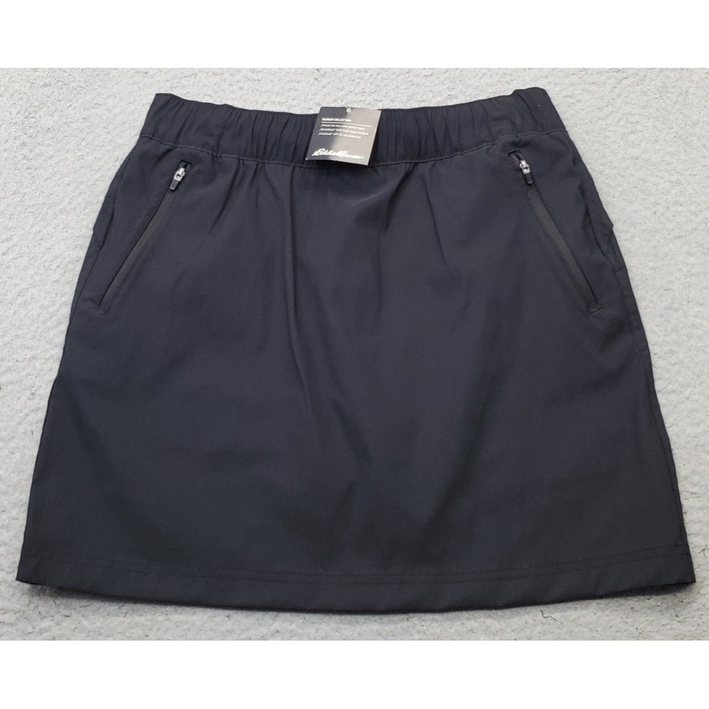 Eddie Bauer Rainier Skorts Womens 6 Black Lined Elastic Waist Athletic Pull On